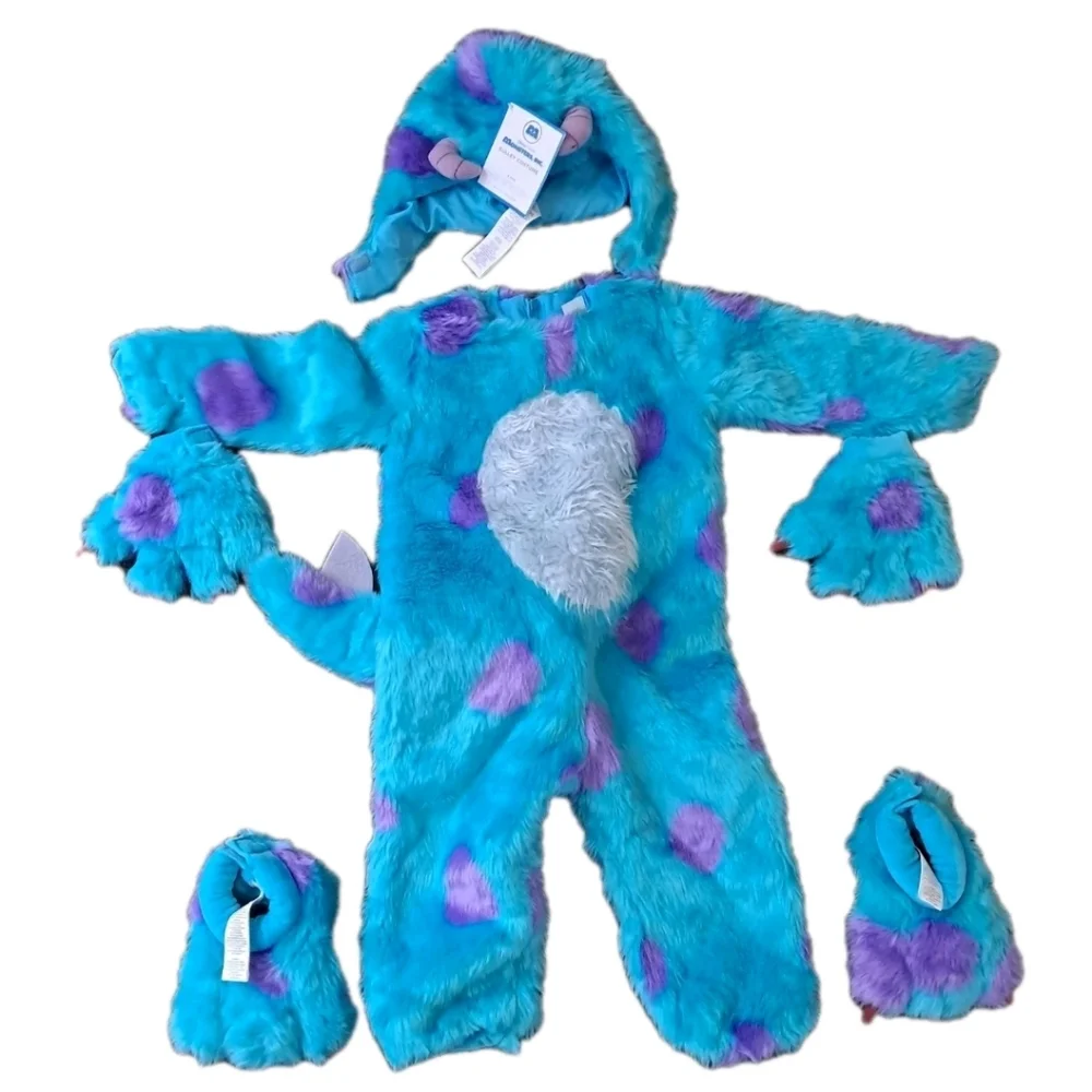 Pottery Barn Kids Disney Pixar Sulley Costume 3T NWT Monsters Inc Halloween - Picture 3 of 5